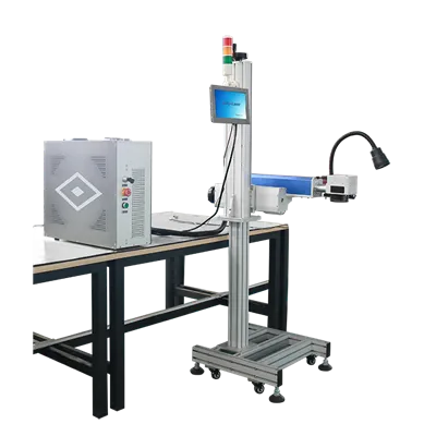 50W Uçan Fiber Lazer İşaretleme Gravür Makinesi